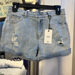 Forever 21 Light Blue Distressed Kids Shorts